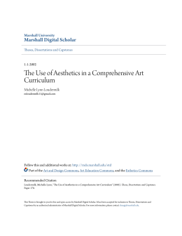 The Use of Aesthetics in a Comprehensive Art Curriculum