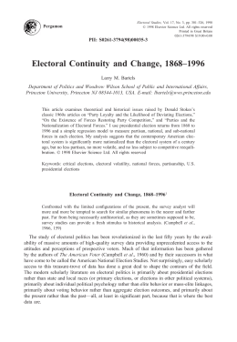 Electoral Continuity and Change, 1868–1996