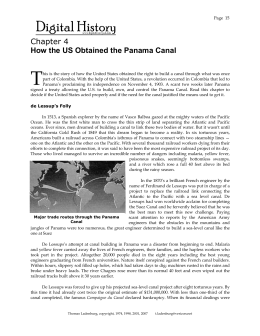 Chapter 4 How the US Obtained the Panama Canal