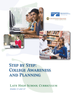 Step by Step: College Awareness and Planning