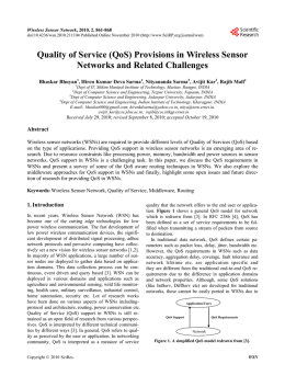 Quality of Service (QoS) Provisions in Wireless Sensor Networks