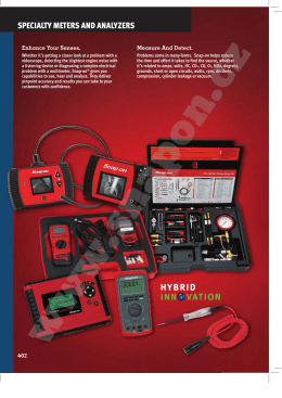 specialty meters and analyzers - Snap-on