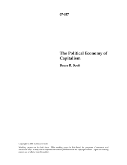 The Political Economy of Capitalism