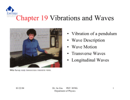 Chapter 19 Vibrations and Waves