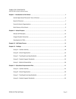 Page 2 TABLE OF CONTENTS Chapter I