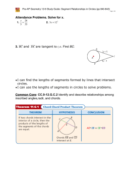 Geometry 12_6 Study Guide Segment Relationships in a circle
