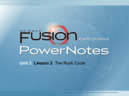 Unit 3 Lesson 2 The Rock Cycle