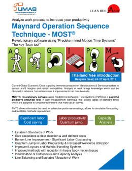 Maynard Operation Sequence Technique - MOST®