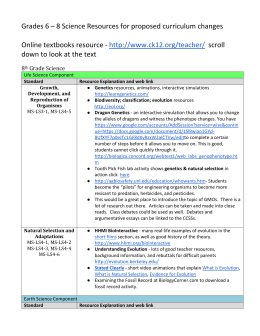 6th-8th Grade Science Curriculum Resources
