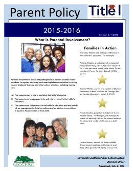 SCCPSS Title 1 Parent Policy 2015-2016