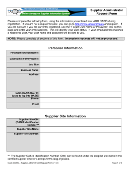 Supplier Administrator Request Form