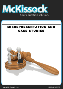 misrepresentation and case studies