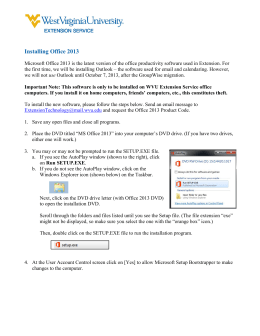 Installing Office 2013 - WVU Extension Service