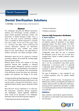 Dental Sterilization Solutions