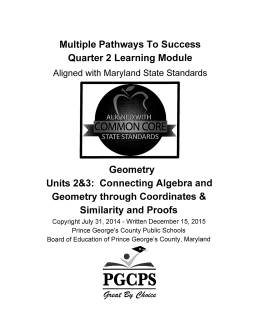 Geometry - Prince George`s County Public Schools