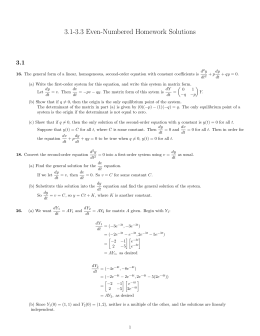 Ch 3.1-3.3 Even Solutions