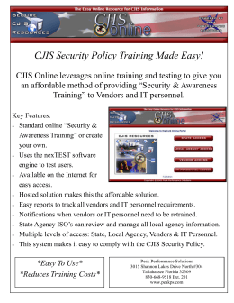 CJIS Security Policy Training Made Easy!