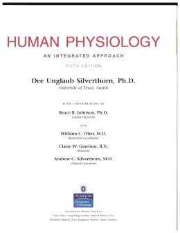 Dee Vnglaub Silverthorn, Ph.D. University of Texas, Austin