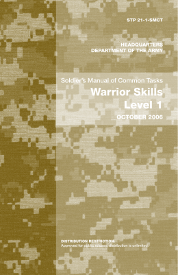 soldier`s manual of common tasks warrior skills level 1