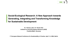 Social-Ecological Research