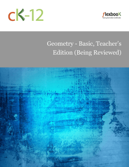 Basic Geometry - Teacher Edition