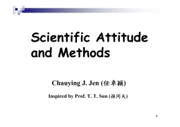 Scientific Attitude and Methods