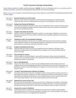 Fall 2015 Workshop Schedule
