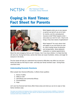 Coping in Hard Times: Fact Sheet for Parents