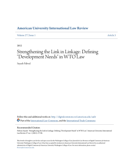 Strengthening the Link in Linkage: Defining "Development Needs" in