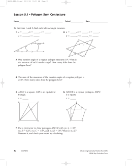 Lesson 5.1 • Polygon Sum Conjecture