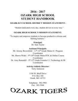 Student Handbook - Ozark R