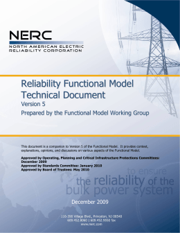 Reliability Functional Model Technical Document