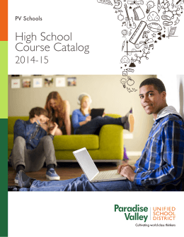 High School Course Catalog - Paradise Valley Unified School
