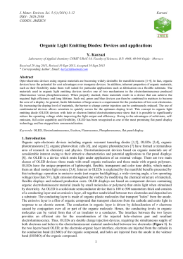 Organic Light Emitting Diodes - Journal of Materials and