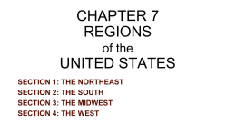 CHAPTER 7 REGIONS UNITED STATES