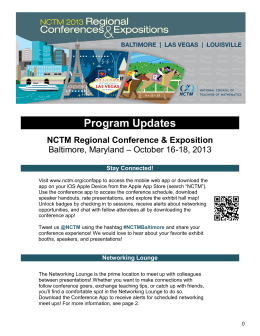 Program Updates  - National Council of Teachers of Mathematics