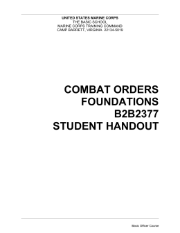 Combat Orders Foundations