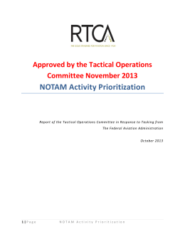 NOTAM Activity Prioritization