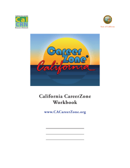 California CareerZone Workbook