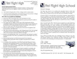 2012-2013 School Snapshot - First Flight High School