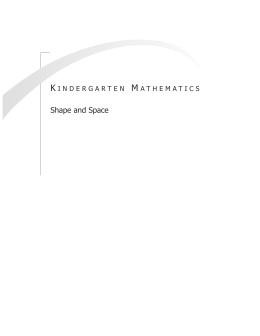 Kindergarten Math Shape and Space Section
