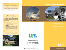 LIPA Solar Pioneer - Long Island Power Authority