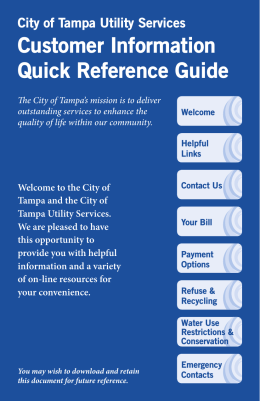Customer Information Quick Reference Guide