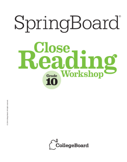 Close Reading Workshops - Hinds County School District
