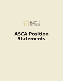 ASCA Position Statements