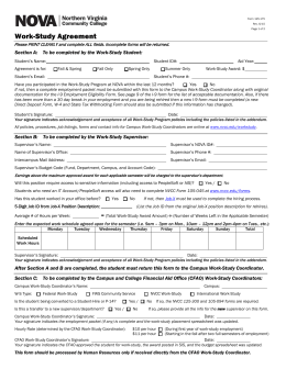 Work-Study Agreement Form