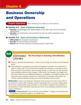Chapter 6 Business Ownership and Operations