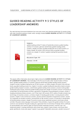 Guided Reading Activity 9 3 Styles Of Leadership Answers
