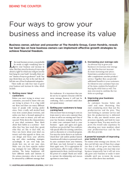 Four ways to grow your business and increase its value