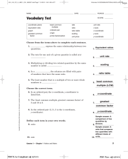 Family Math Vocabulary Practice1
